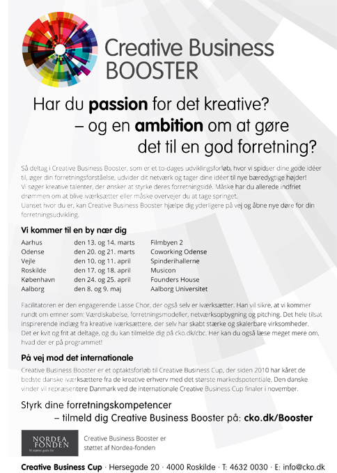 Invitation til Creative Business Booster